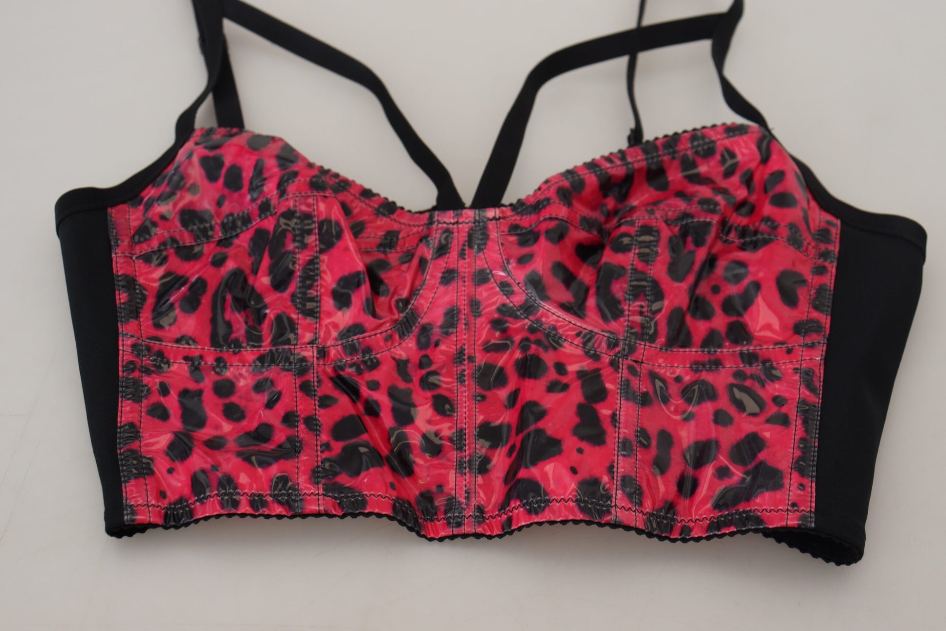 Dolce &amp; Gabbana - Haut bustier court à imprimé léopard rose