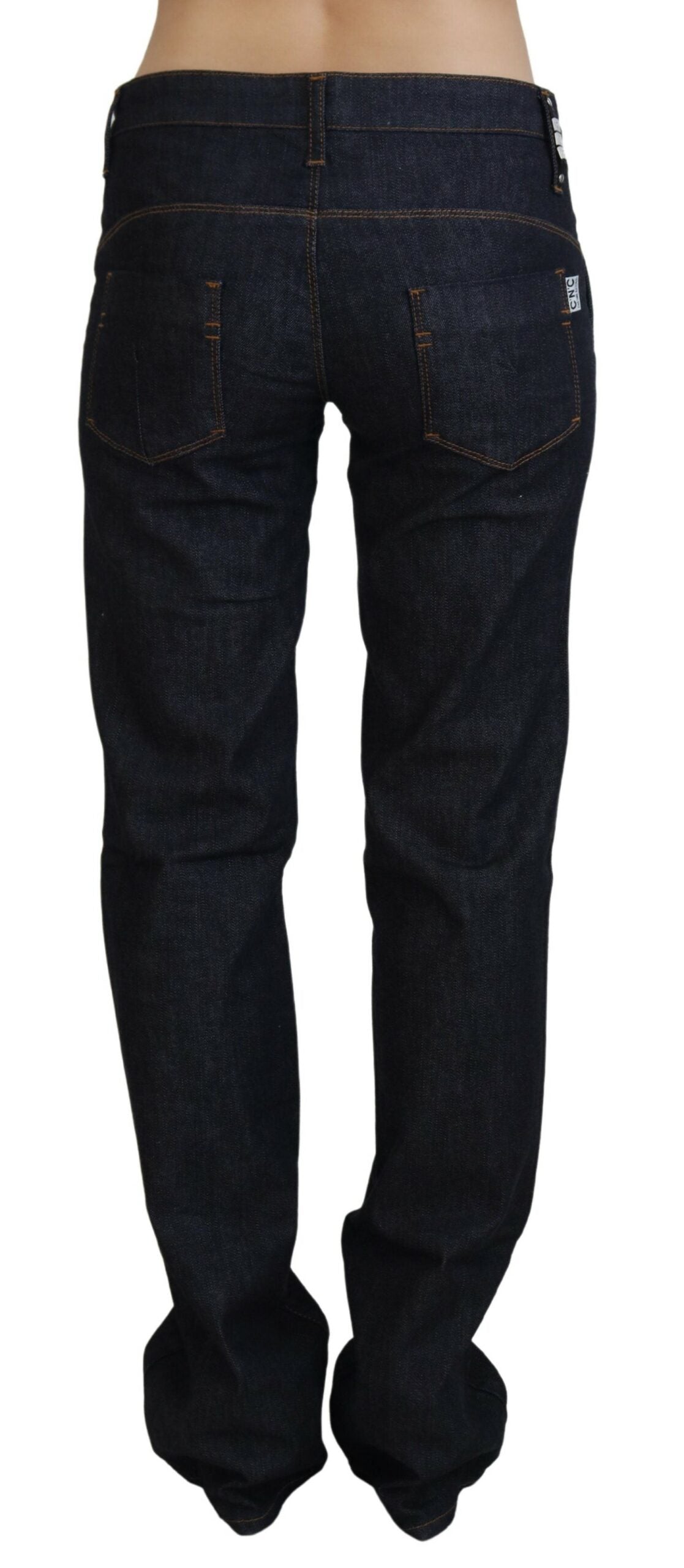 Costume National Blue Pantalon en jean droit taille basse