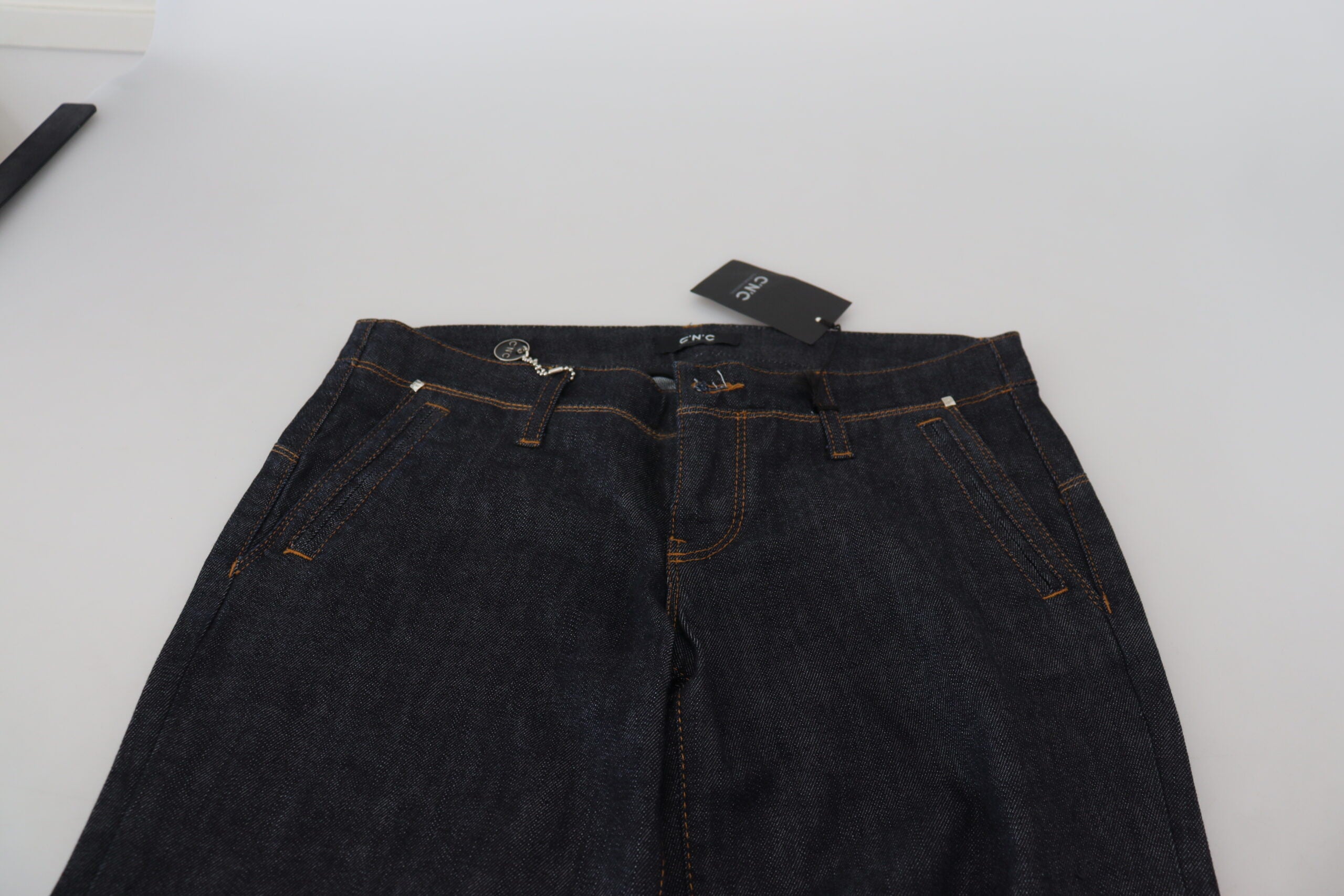 Costume National Blue Pantalon en jean droit taille basse