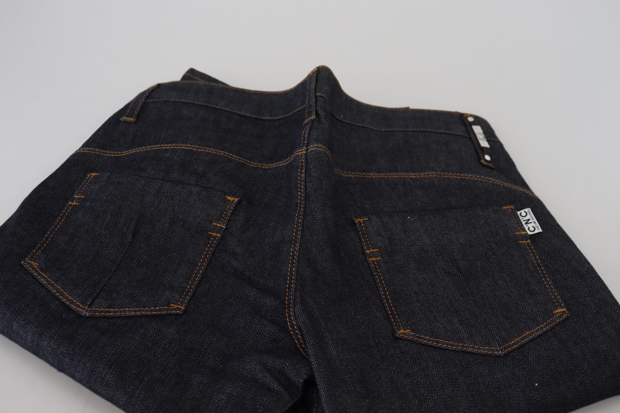 Costume National Blue Pantalon en jean droit taille basse