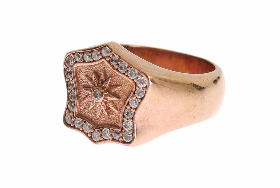 Bague Nialaya en or rose et argent 925 authentique et transparente