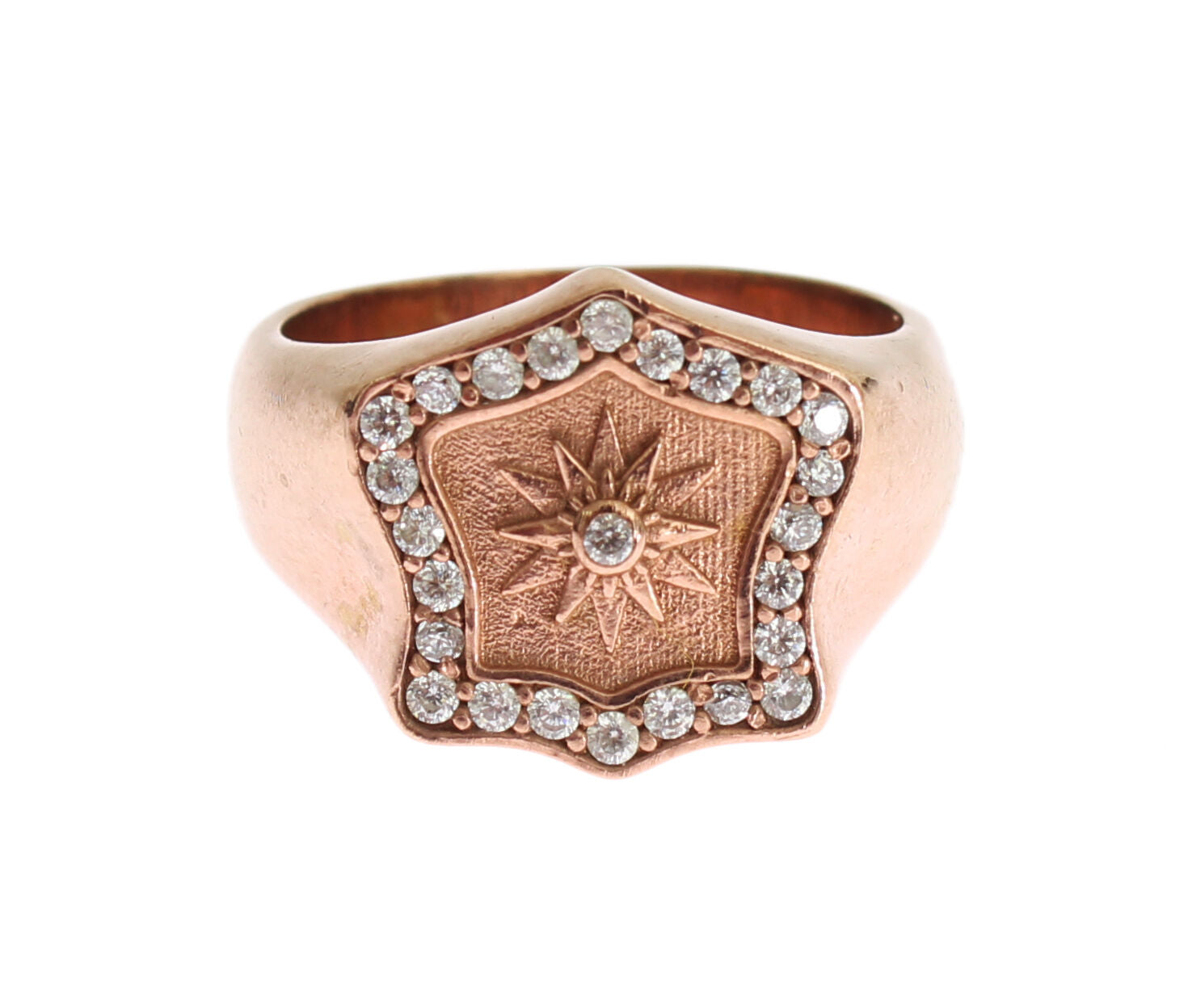 Bague Nialaya en or rose et argent 925 authentique et transparente