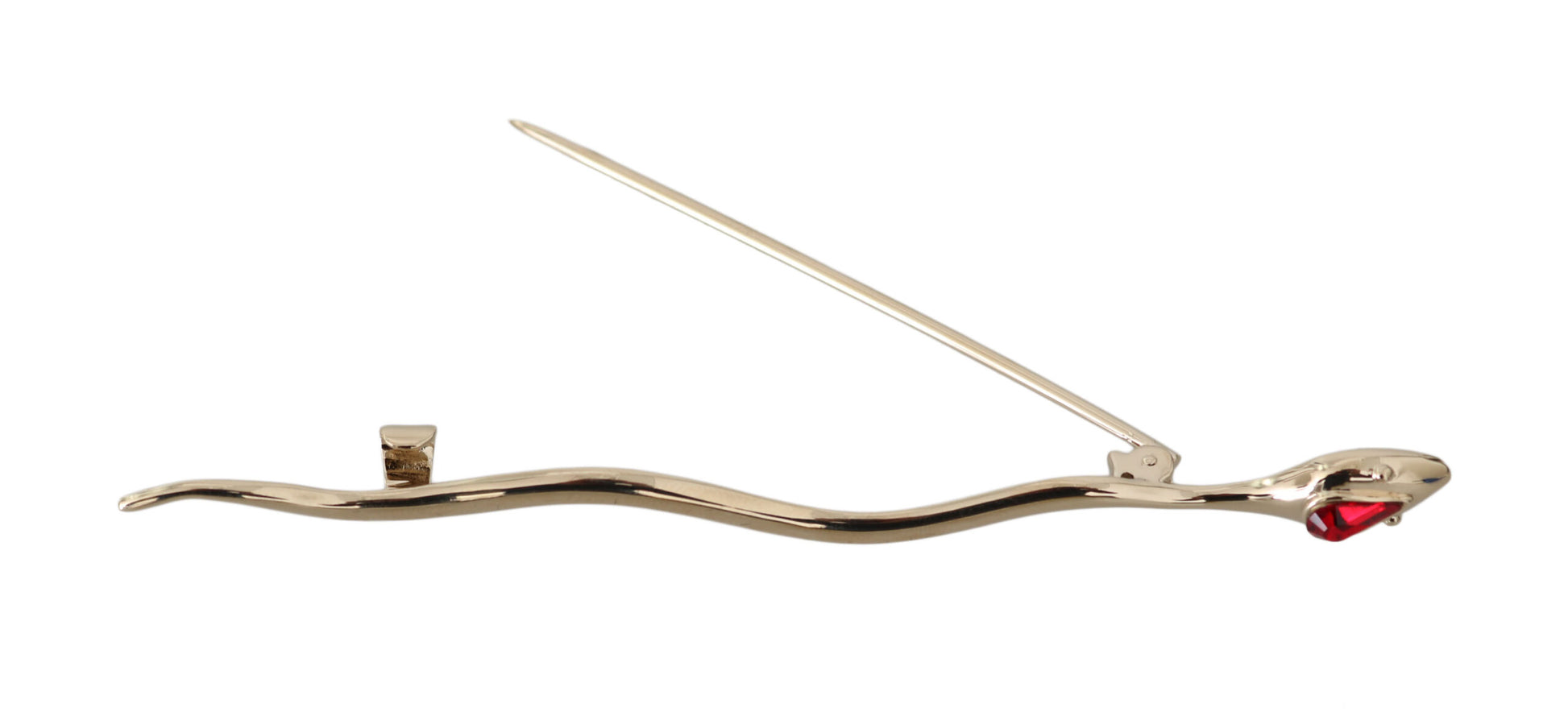 Broche Dolce &amp; Gabbana en laiton argenté et cristal Spilla Serpente