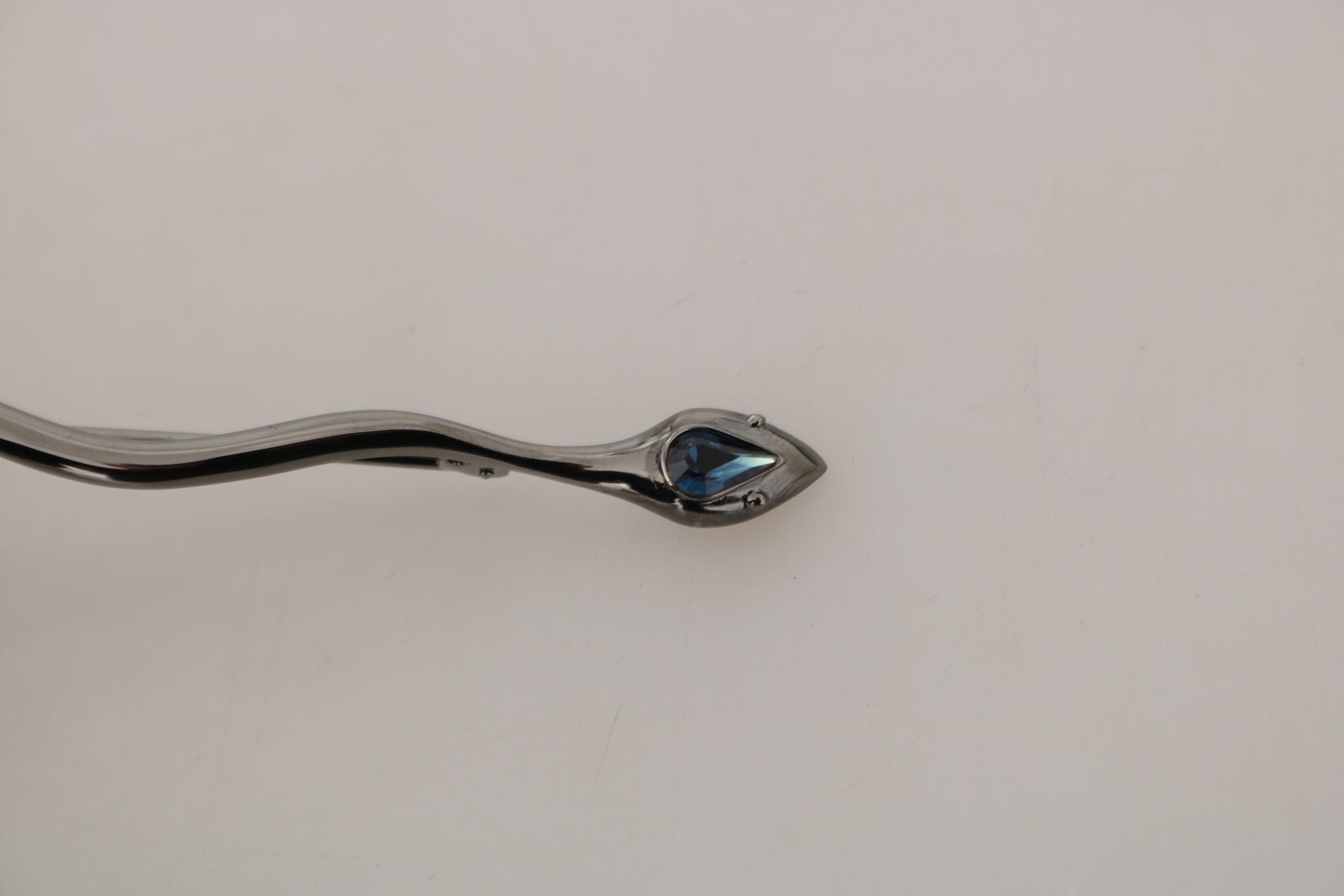 Broche Dolce &amp; Gabbana en laiton argenté et cristal Spilla Serpente