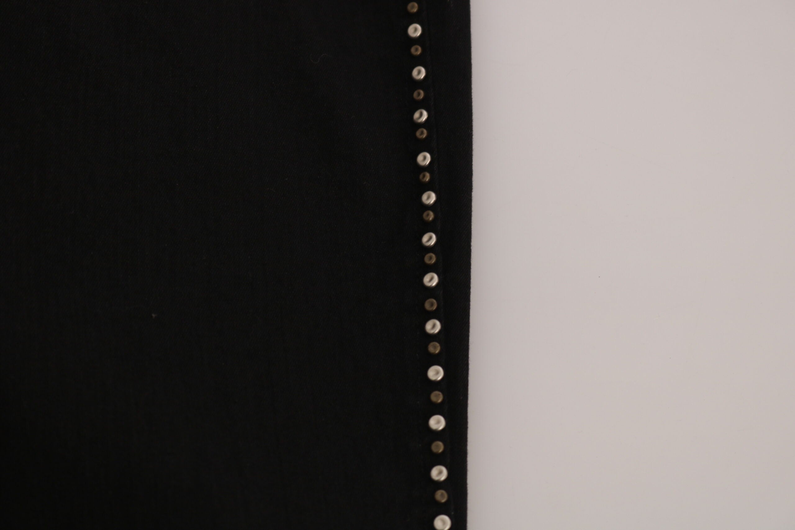 Jean skinny noir taille moyenne à ornements Costume National