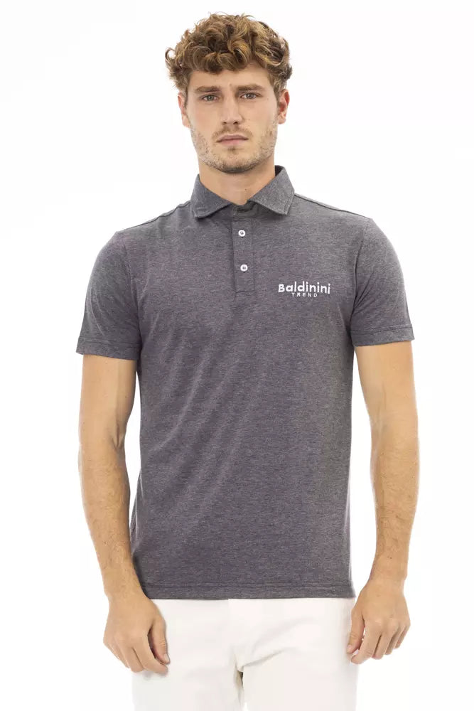 Polo homme en coton gris tendance Baldinini