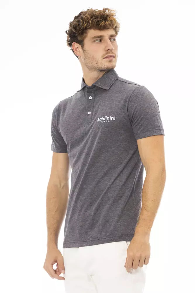 Polo homme en coton gris tendance Baldinini