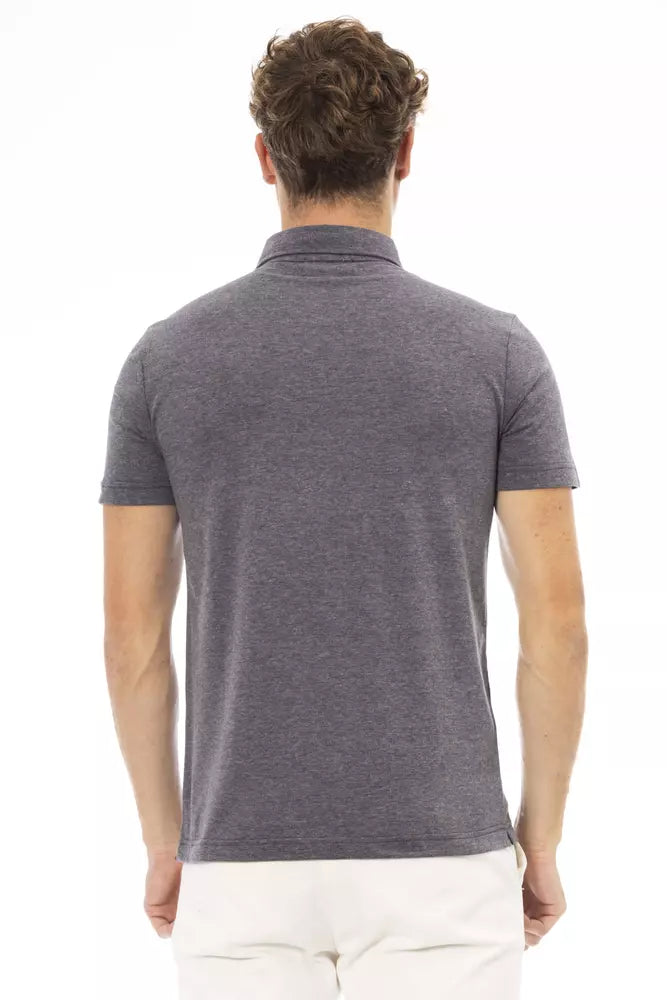 Polo homme en coton gris tendance Baldinini