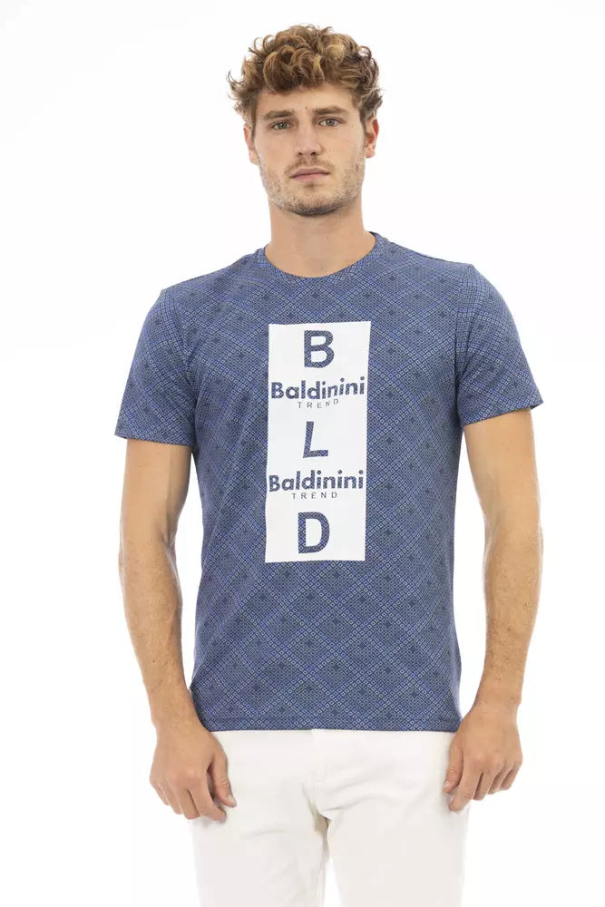 T-shirt homme en coton bleu tendance Baldinini