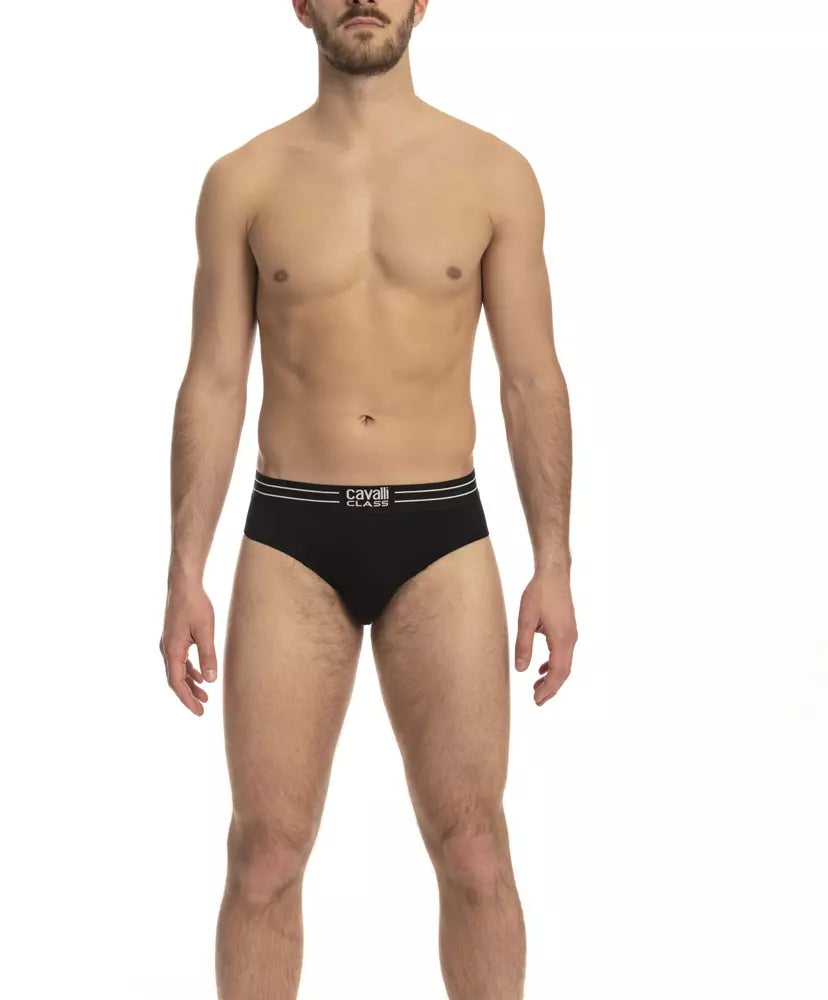 Lot de trois boxers Cavalli Class en coton noir pour homme