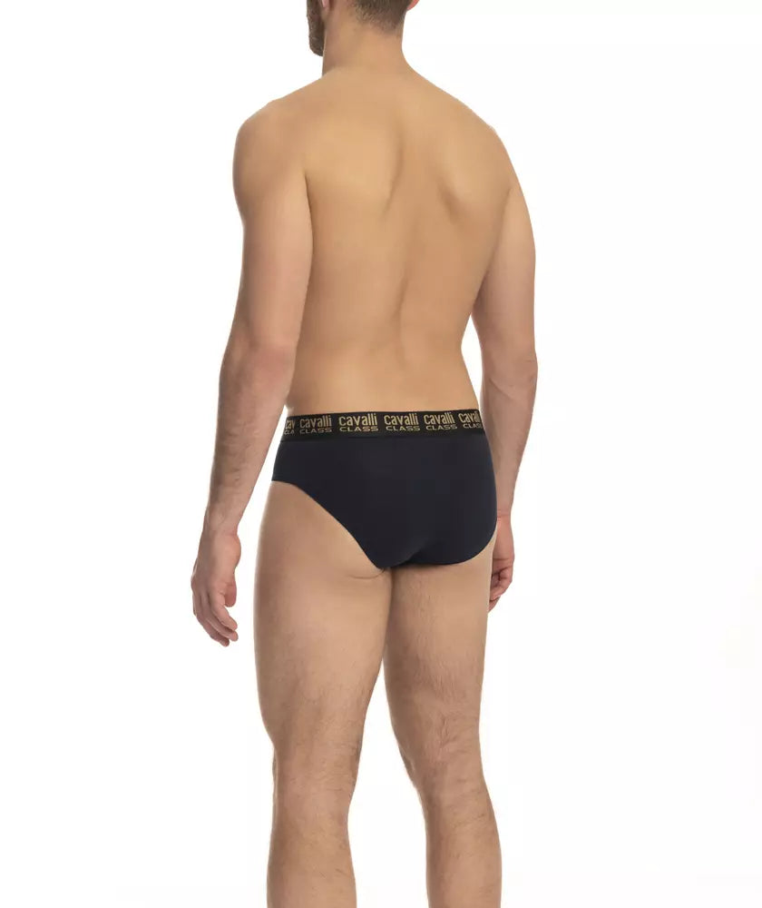 Slip Cavalli Class en coton bleu pour homme
