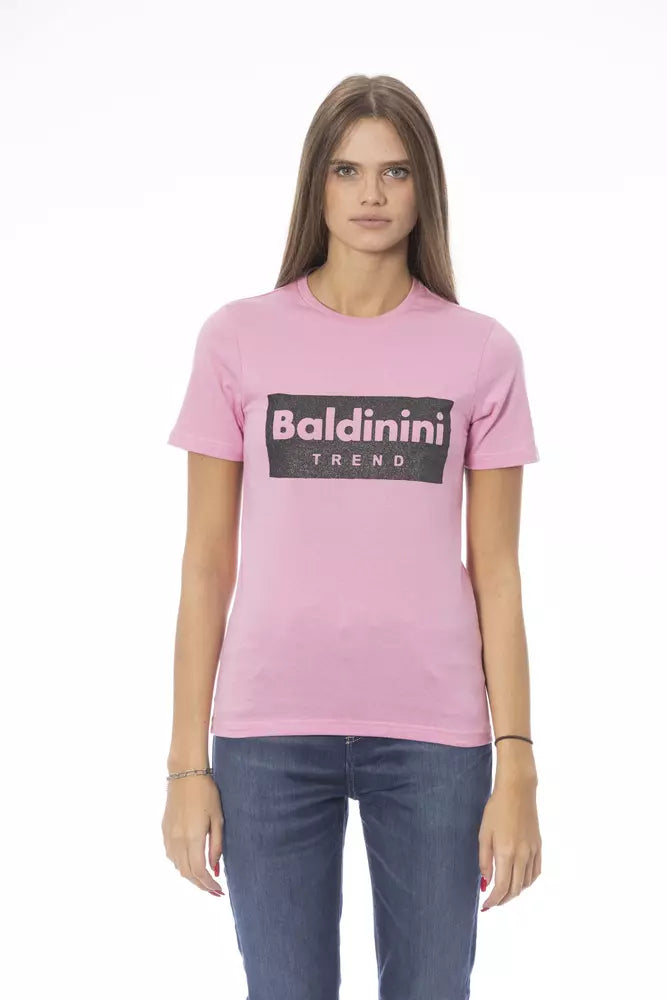 T-shirt femme en coton multicolore Baldinini Trend