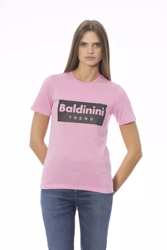 T-shirt femme en coton multicolore Baldinini Trend
