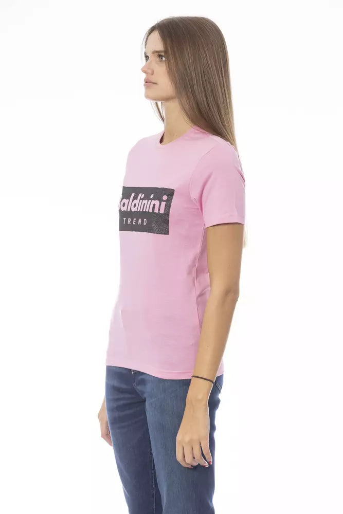 T-shirt femme en coton multicolore Baldinini Trend