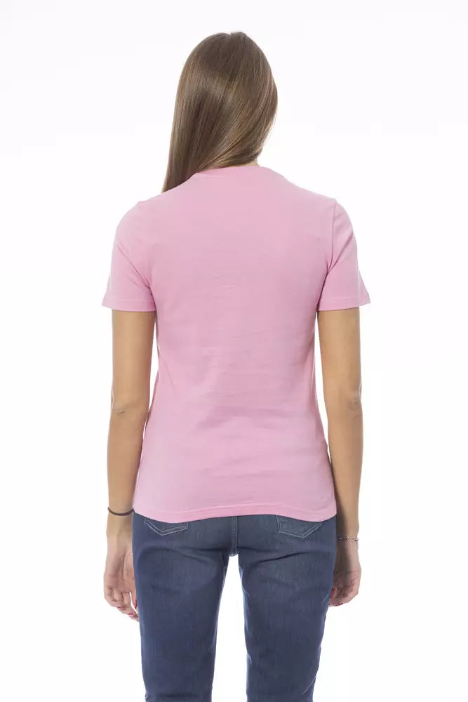 T-shirt femme en coton multicolore Baldinini Trend