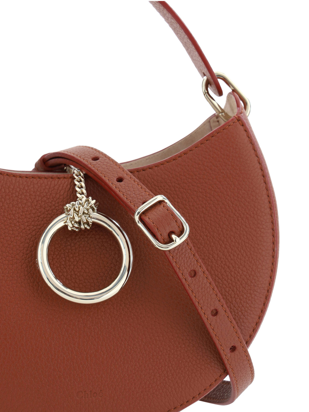 Petit sac à bandoulière en cuir Arlène marron sépia Chloé