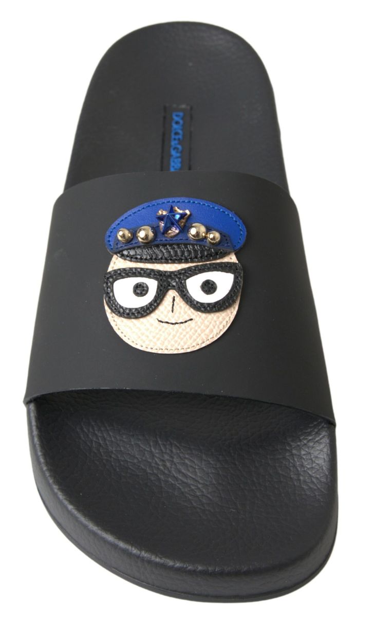 Sandales noires Dolce &amp; Gabbana Beach Saint Barth Shoes