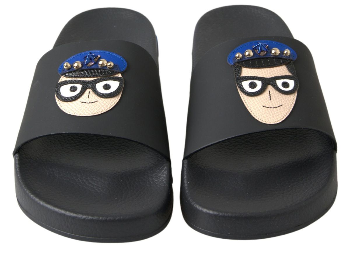 Sandales noires Dolce &amp; Gabbana Beach Saint Barth Shoes