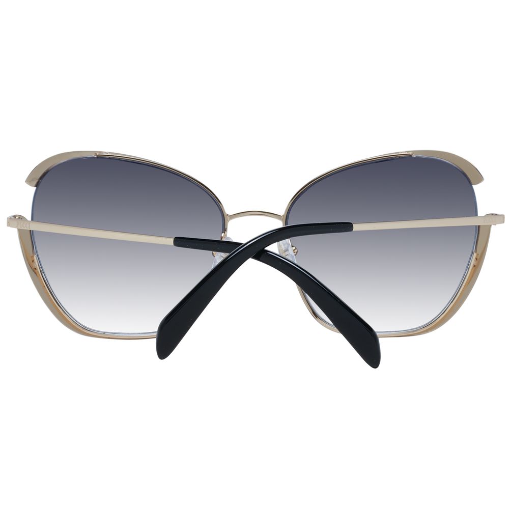 Lunettes de soleil dorées pour femmes Emilio Pucci