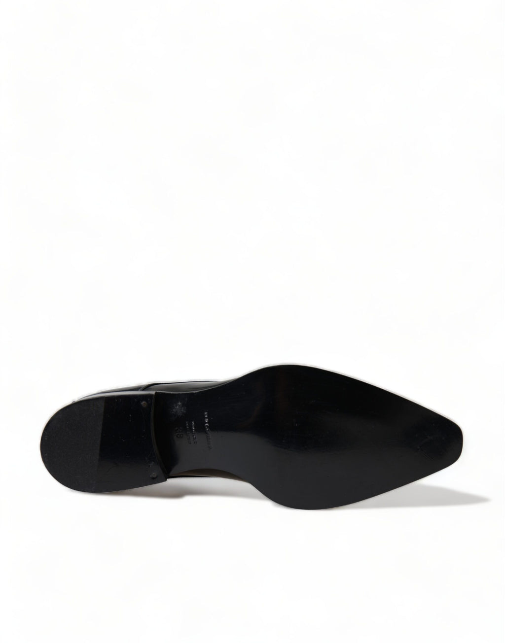 Chaussures plates à lacets en cuir noir Dolce &amp; Gabbana