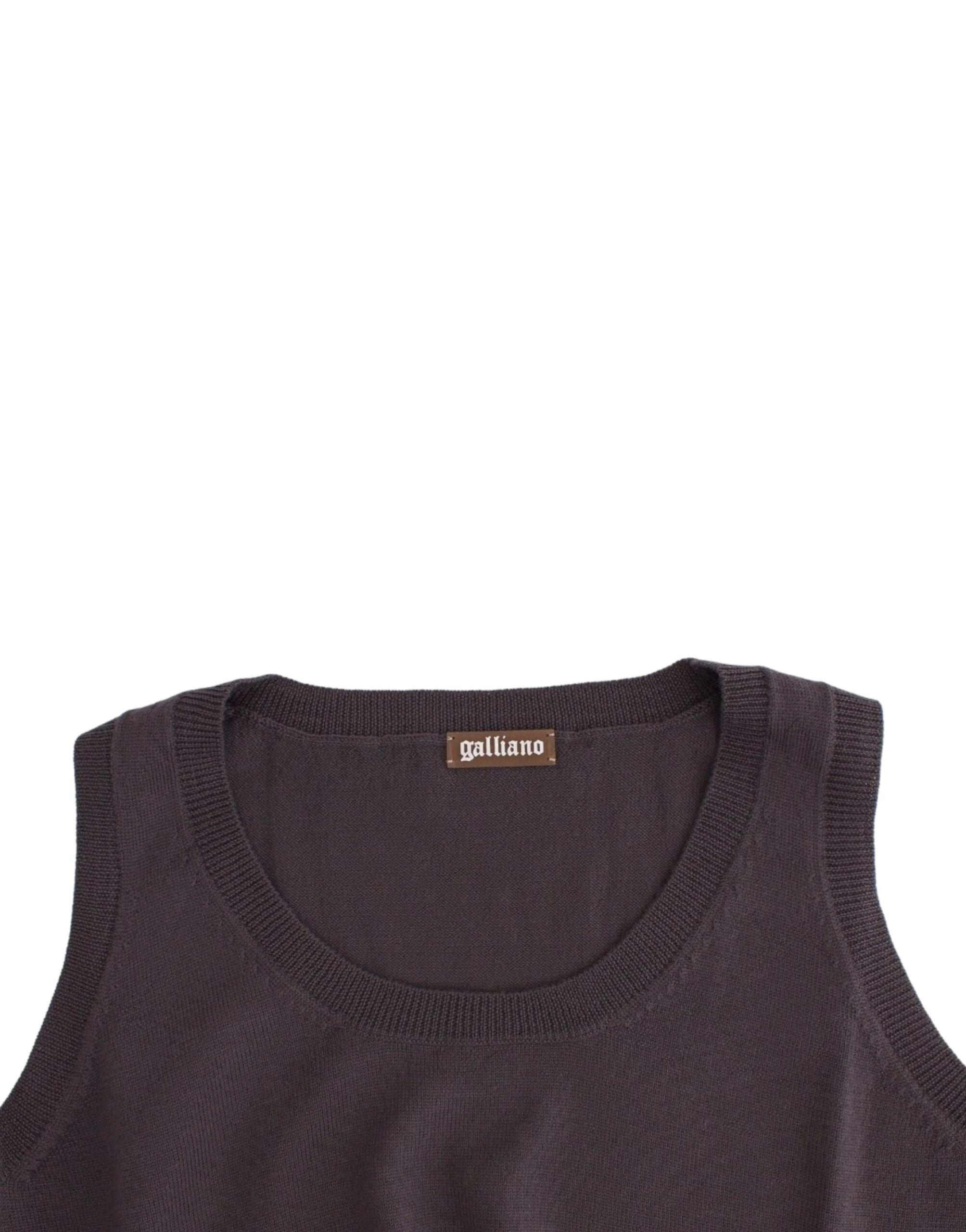 Débardeur en maille marron John Galliano