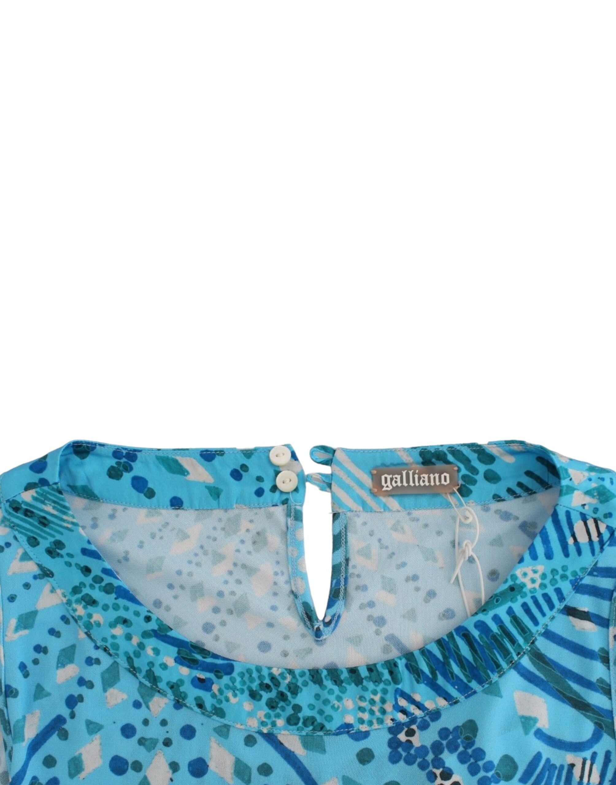 Débardeur imprimé bleu John Galliano