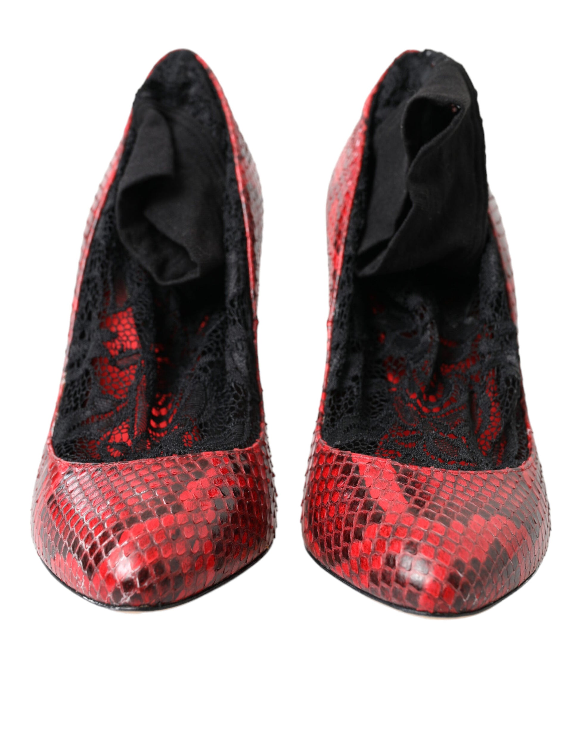 Escarpins chaussettes en cuir Ayers rouge Dolce &amp; Gabbana