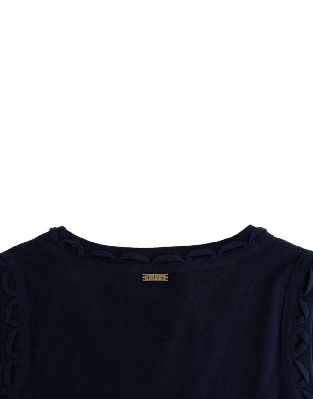 Robe en jersey de coton bleu John Galliano