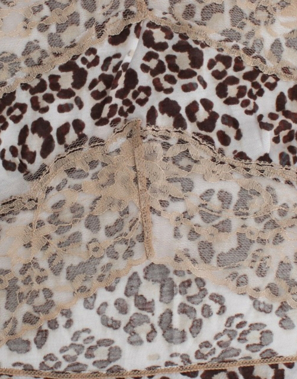 Haut en dentelle à manches longues marron Cavalli