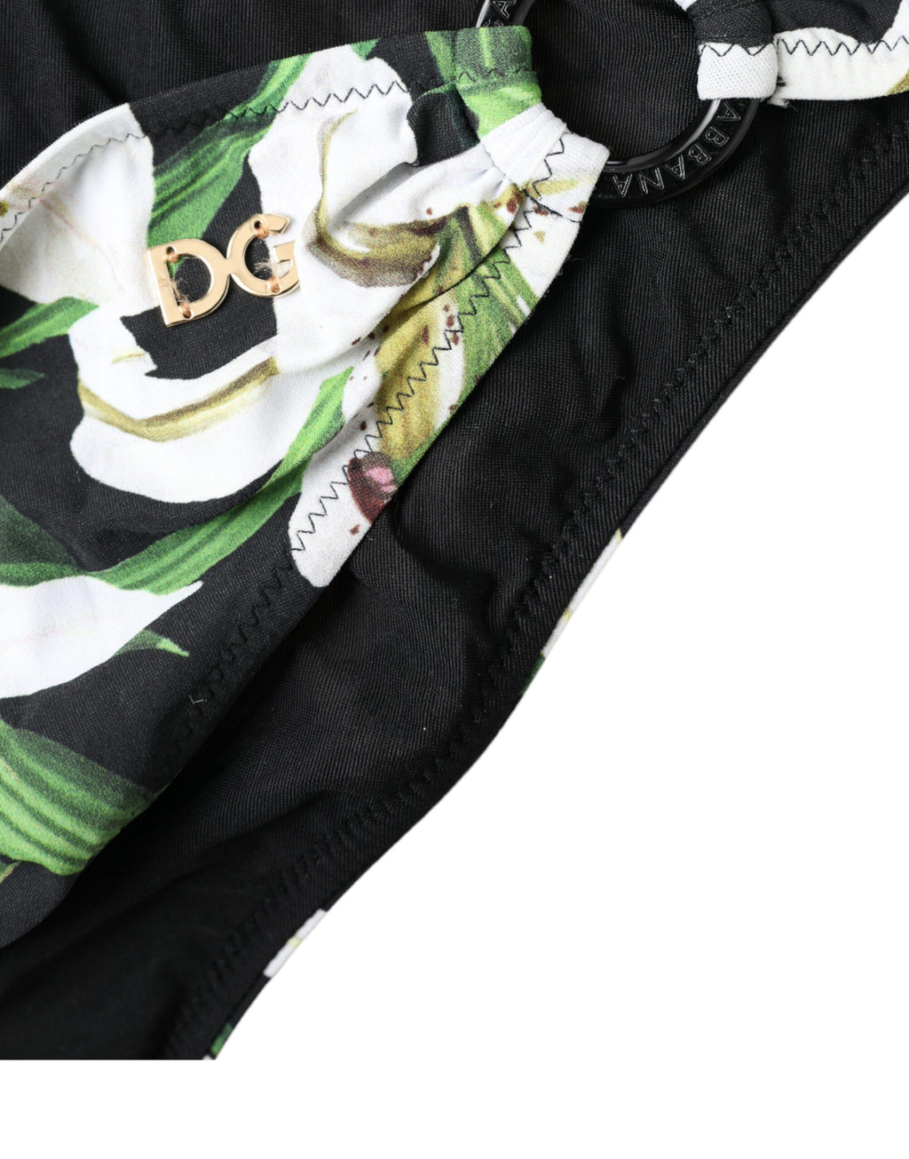 Bas de maillot de bain Dolce &amp; Gabbana imprimé lys noir