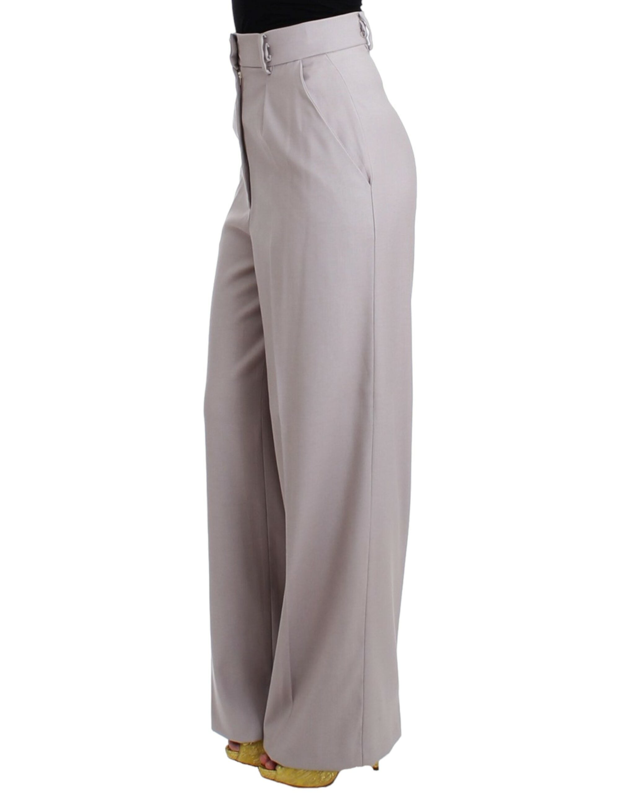 Pantalon taille haute gris Cavalli