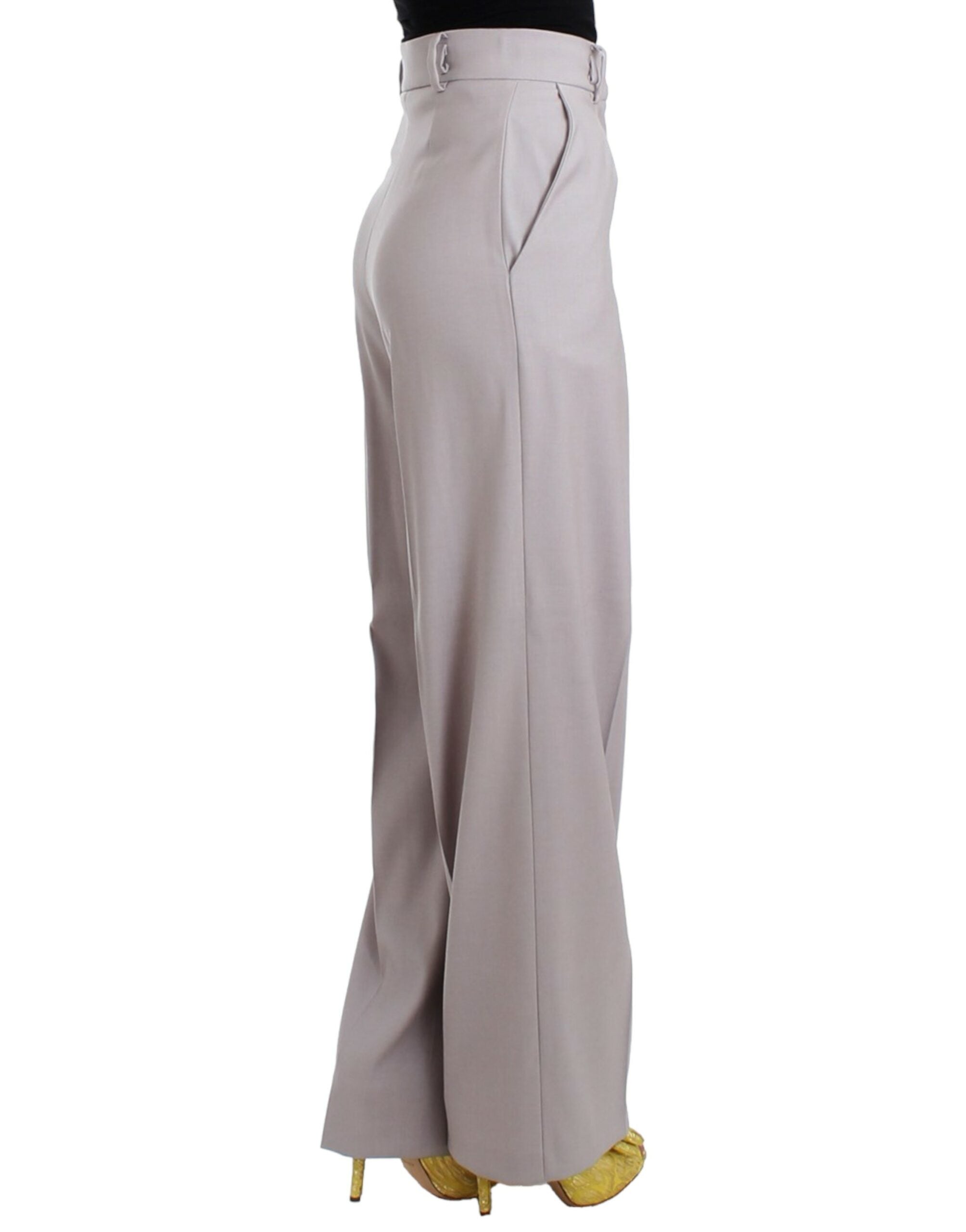 Pantalon taille haute gris Cavalli