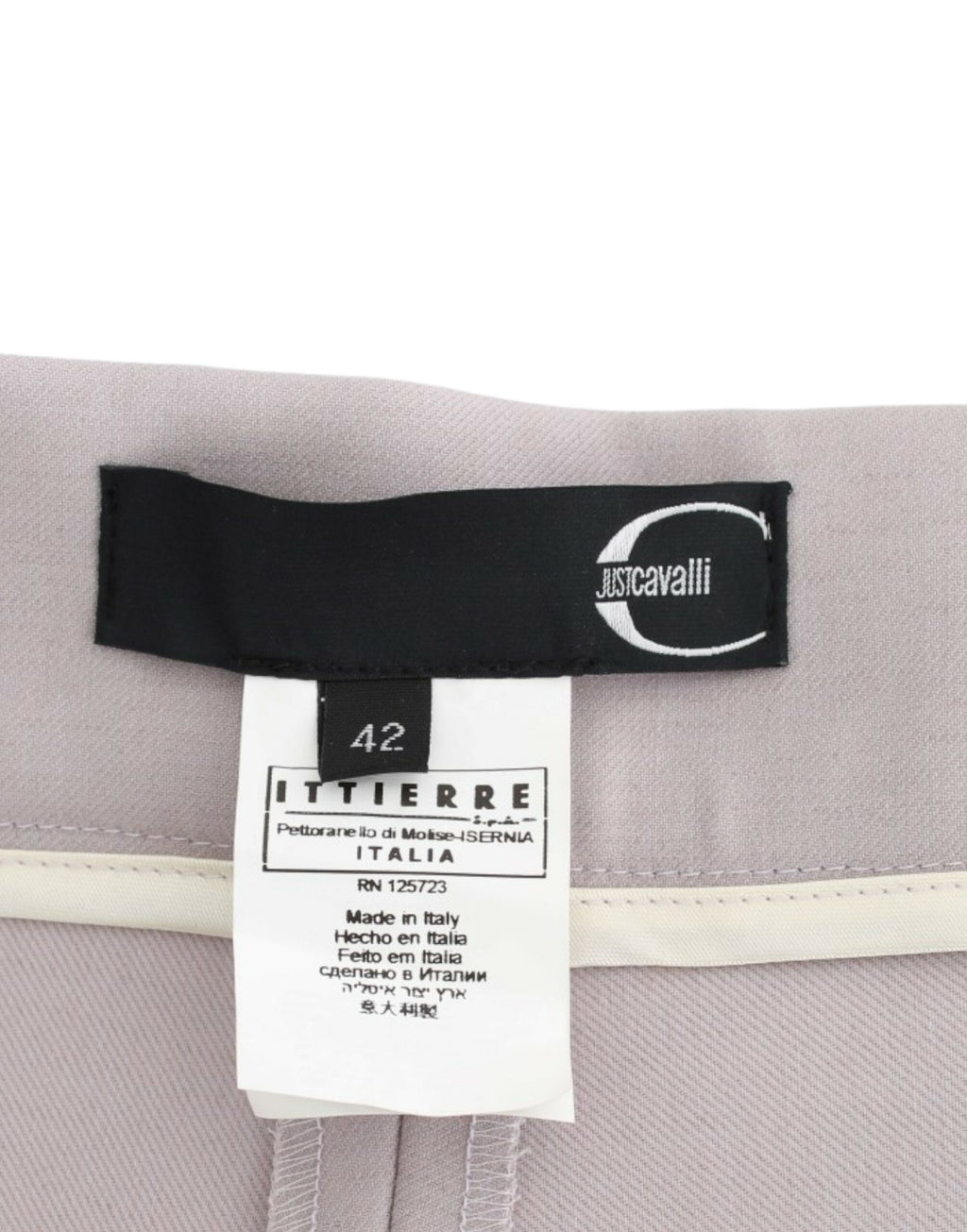 Pantalon taille haute gris Cavalli