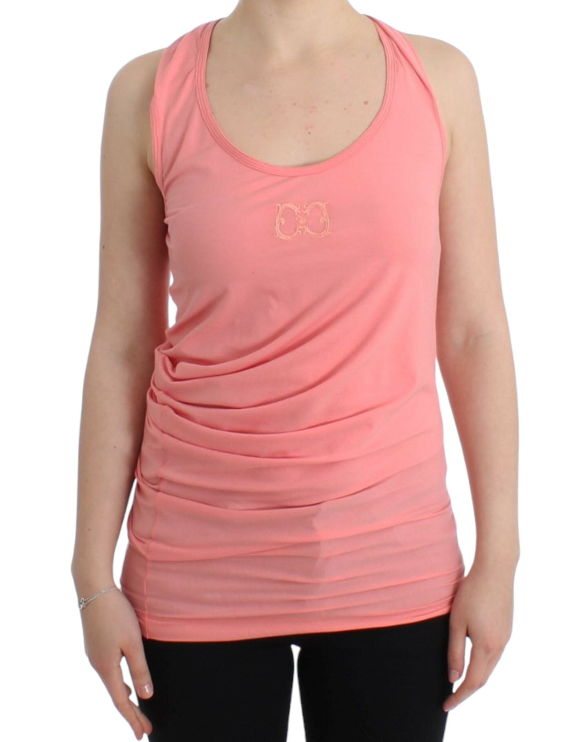 Débardeur en coton rose Cavalli