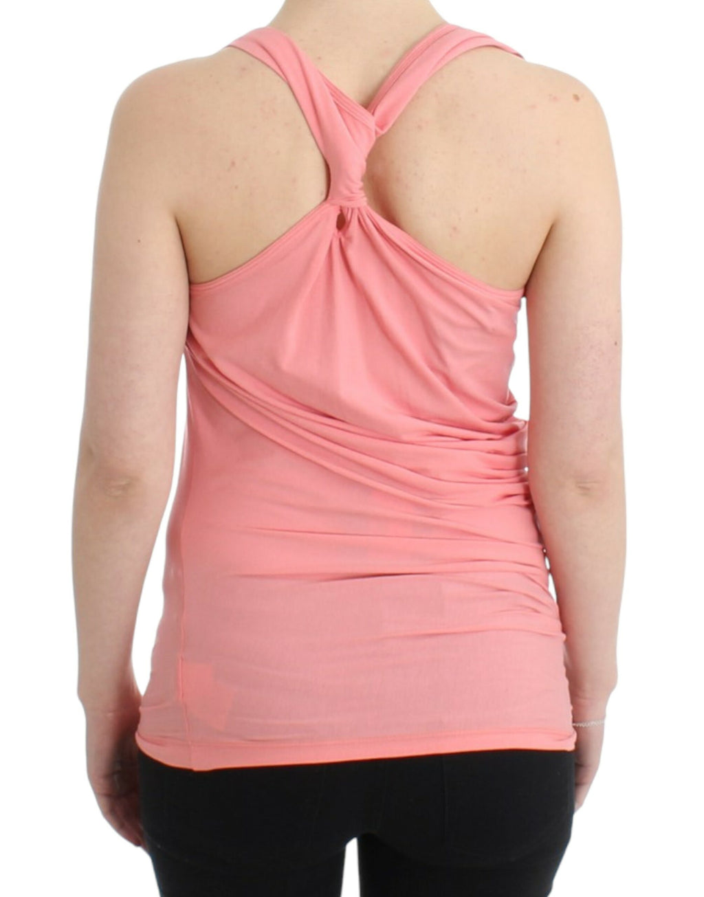 Débardeur en coton rose Cavalli