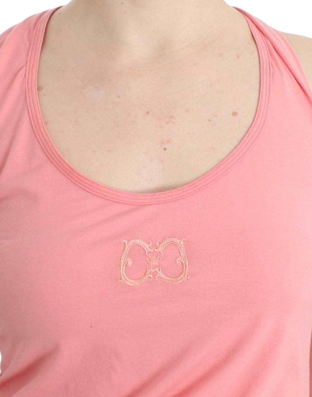 Débardeur en coton rose Cavalli