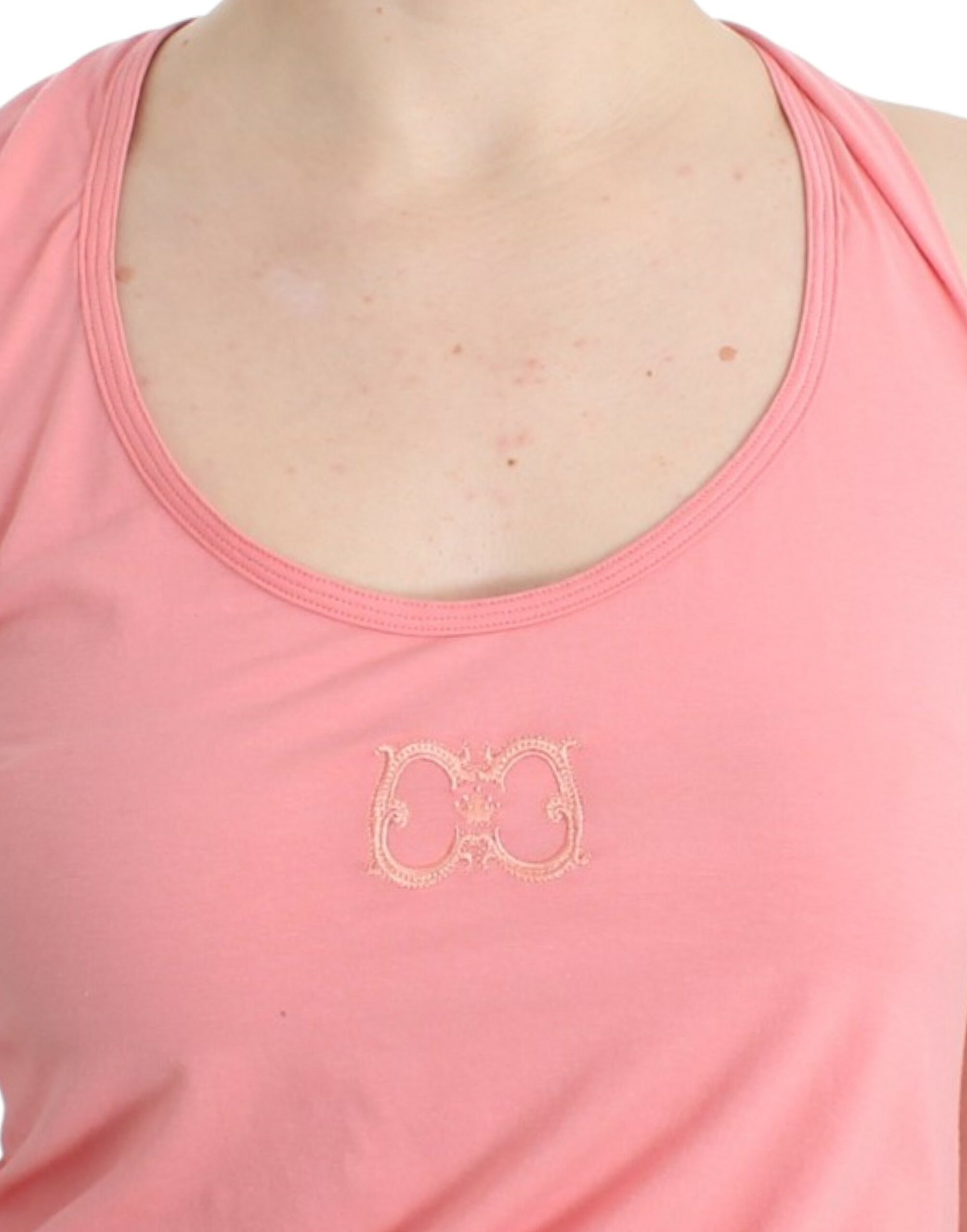 Débardeur en coton rose Cavalli