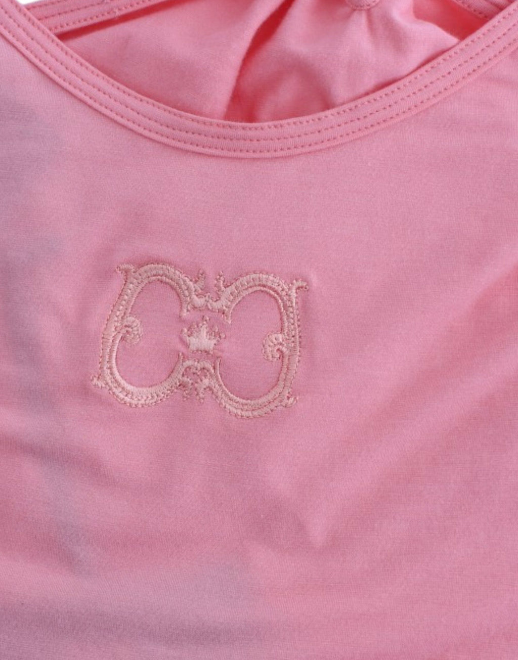 Débardeur en coton rose Cavalli