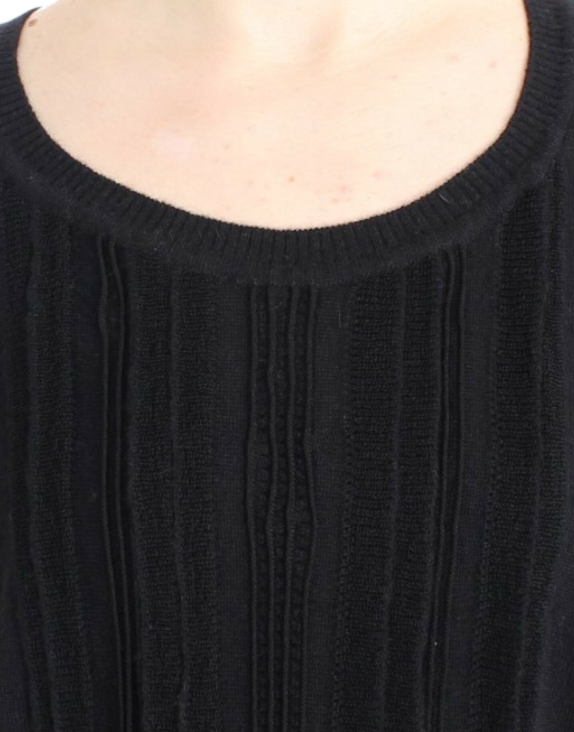 Pull noir à manches courtes Cavalli