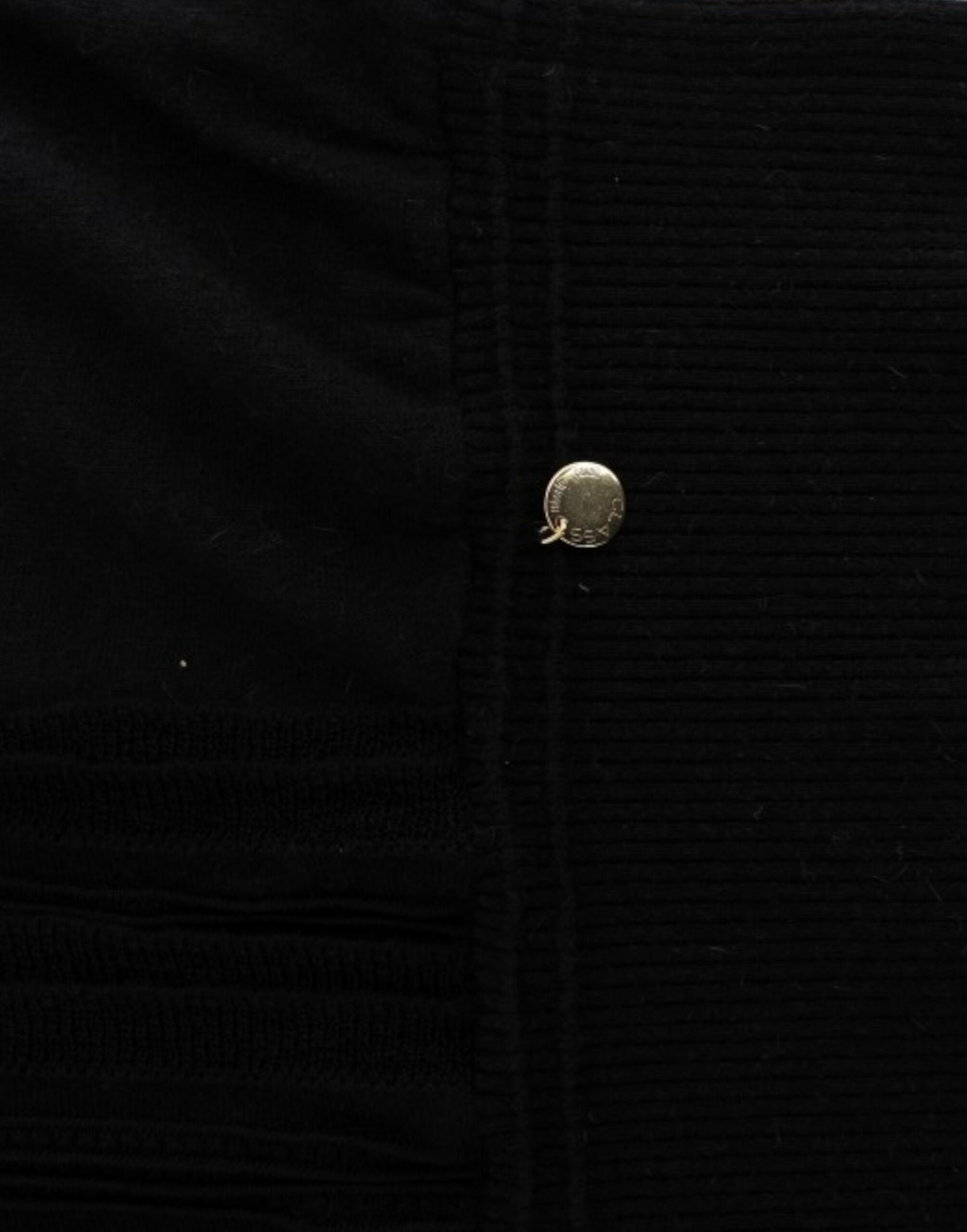 Pull noir à manches courtes Cavalli