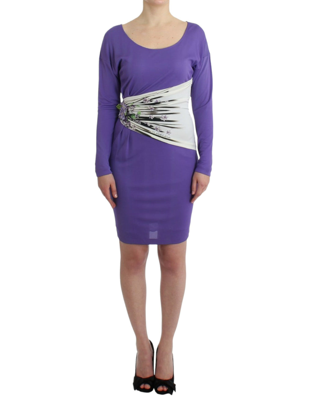 Robe à manches longues violette Cavalli
