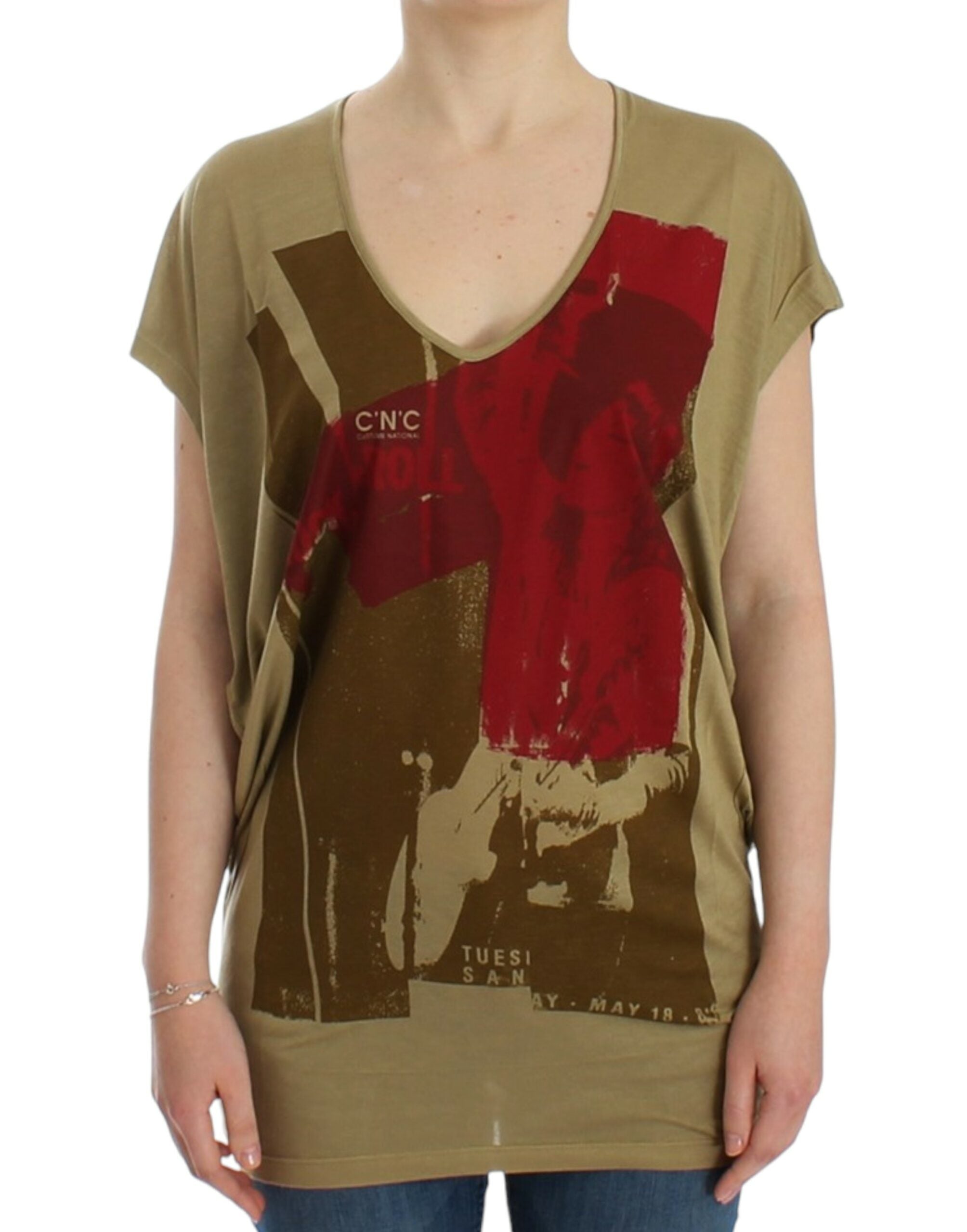 T-shirt à manches courtes imprimé Costume National Green