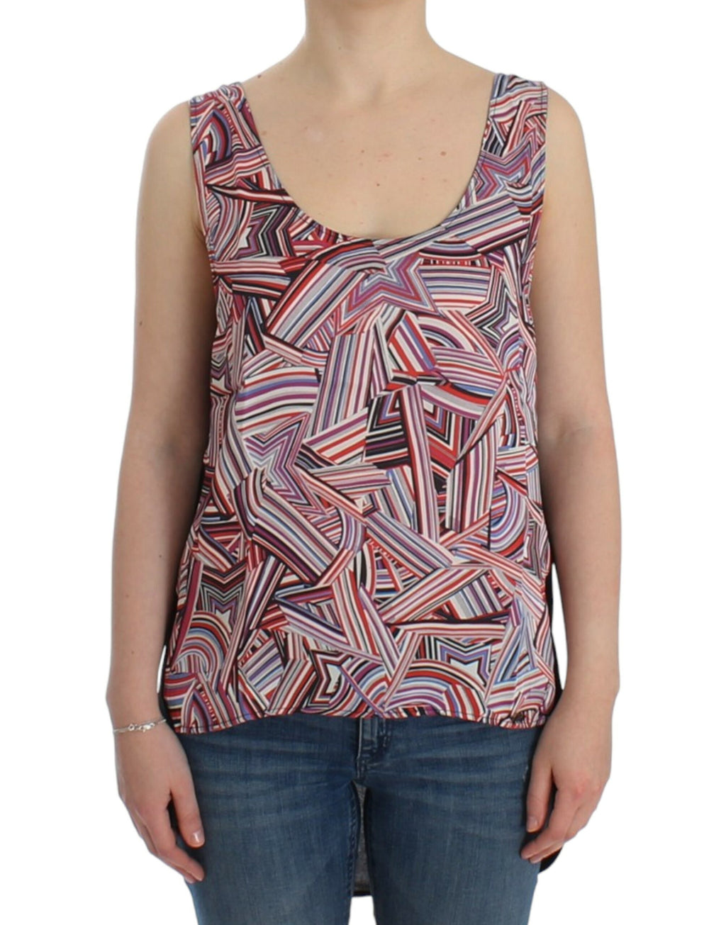 Costume National Haut sans manches multicolore