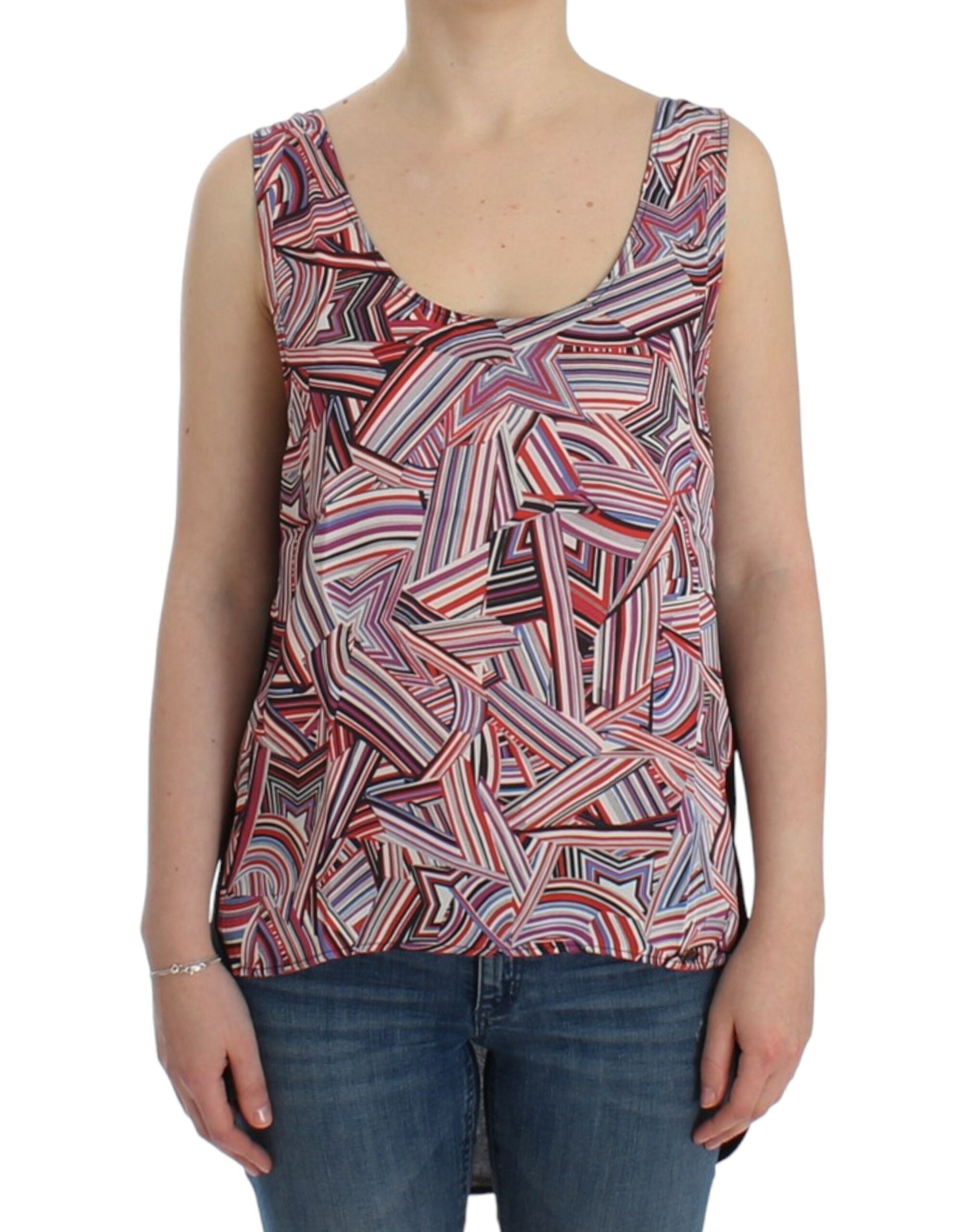Costume National Haut sans manches multicolore