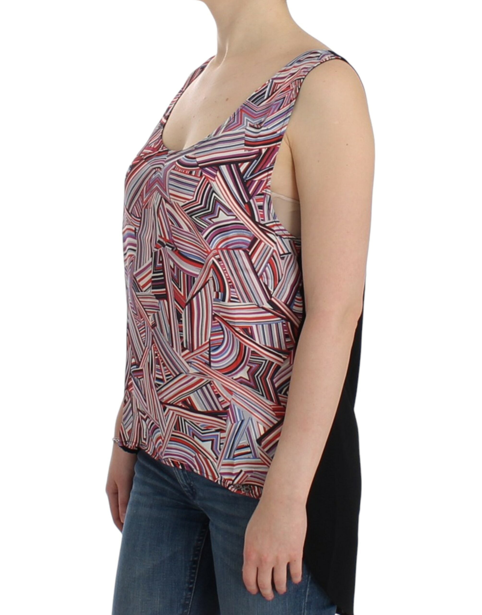 Costume National Haut sans manches multicolore