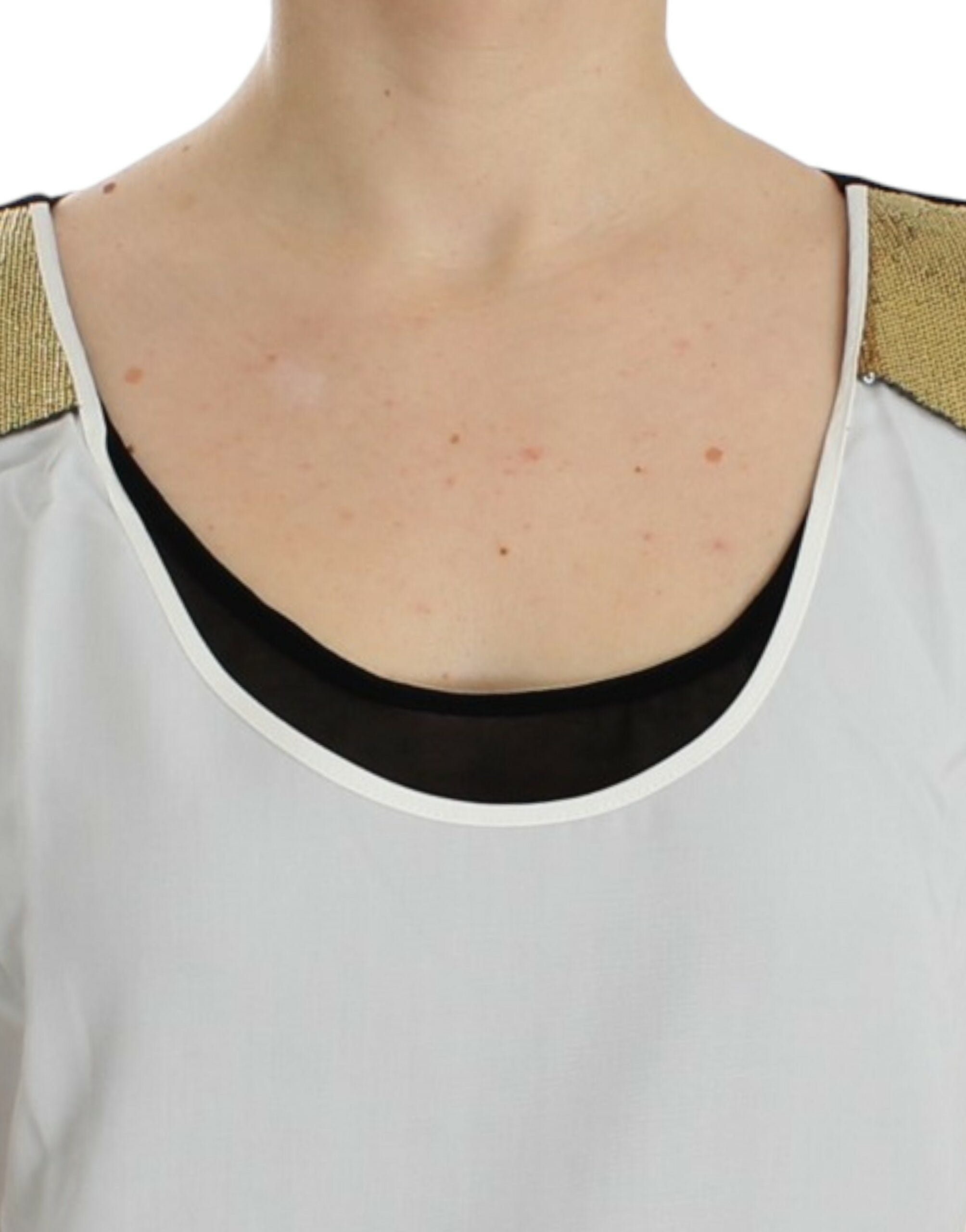 Costume National Haut blanc sans manches