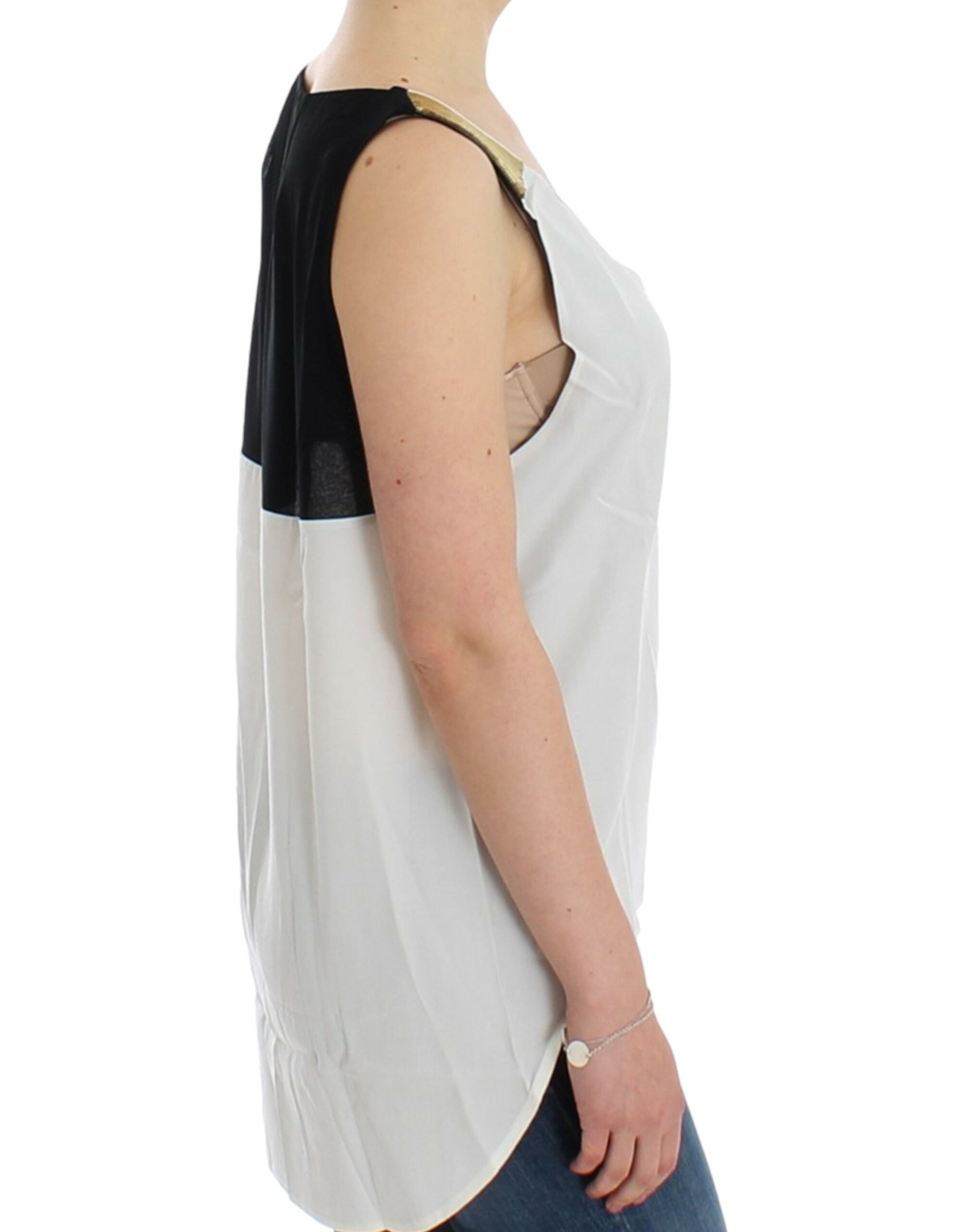 Costume National Haut blanc sans manches