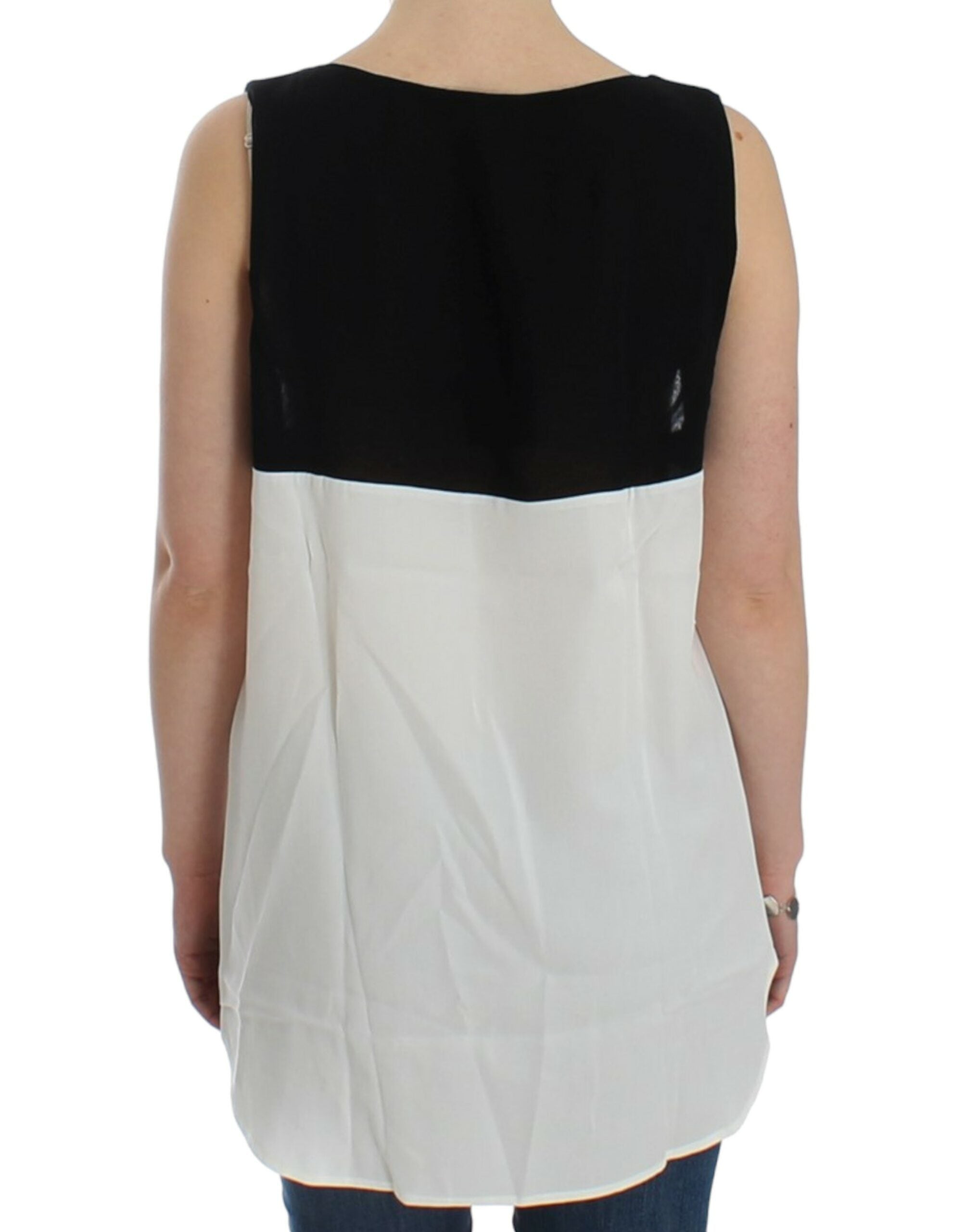 Costume National Haut blanc sans manches