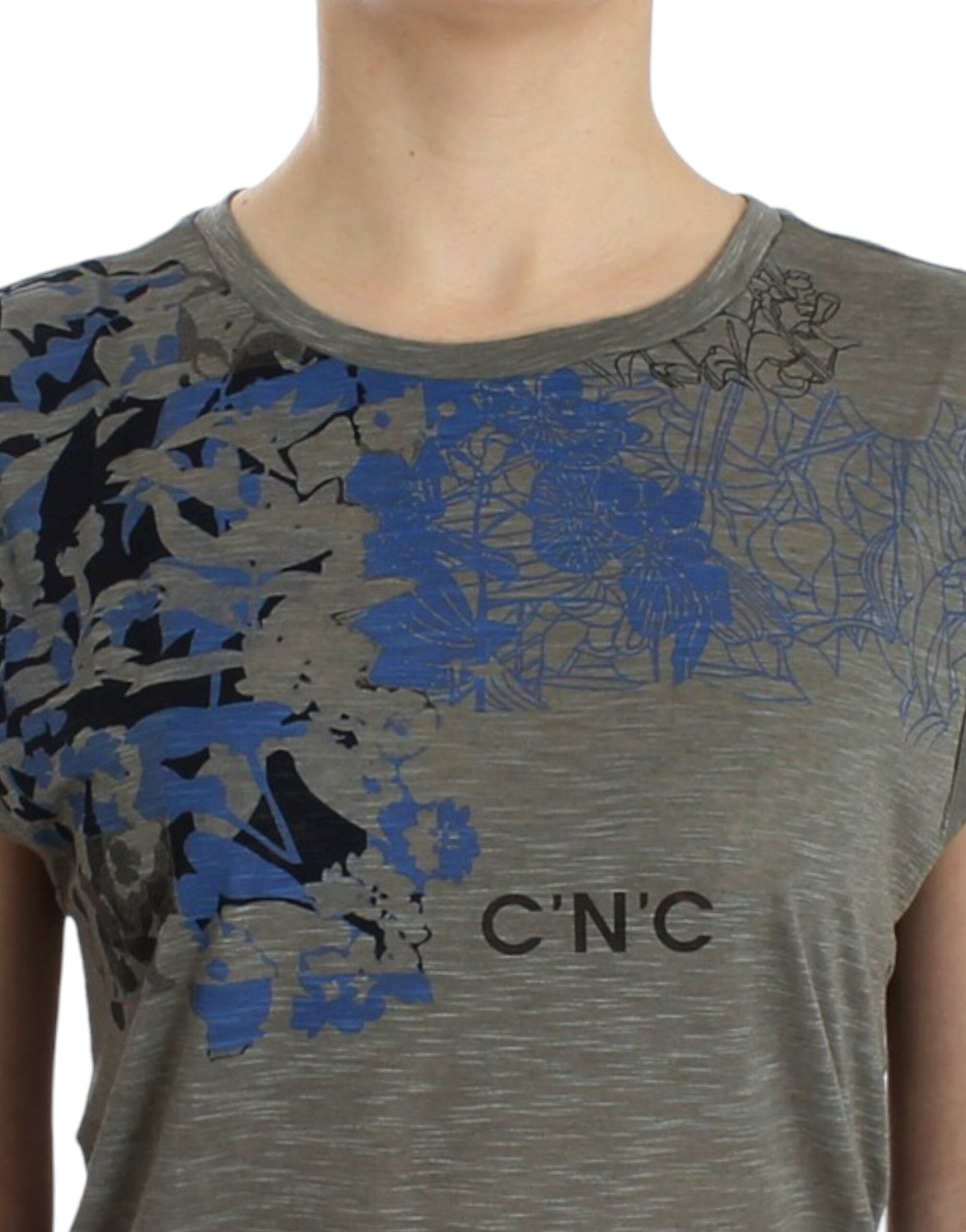 T-shirt sans manches imprimé Costume National Gris