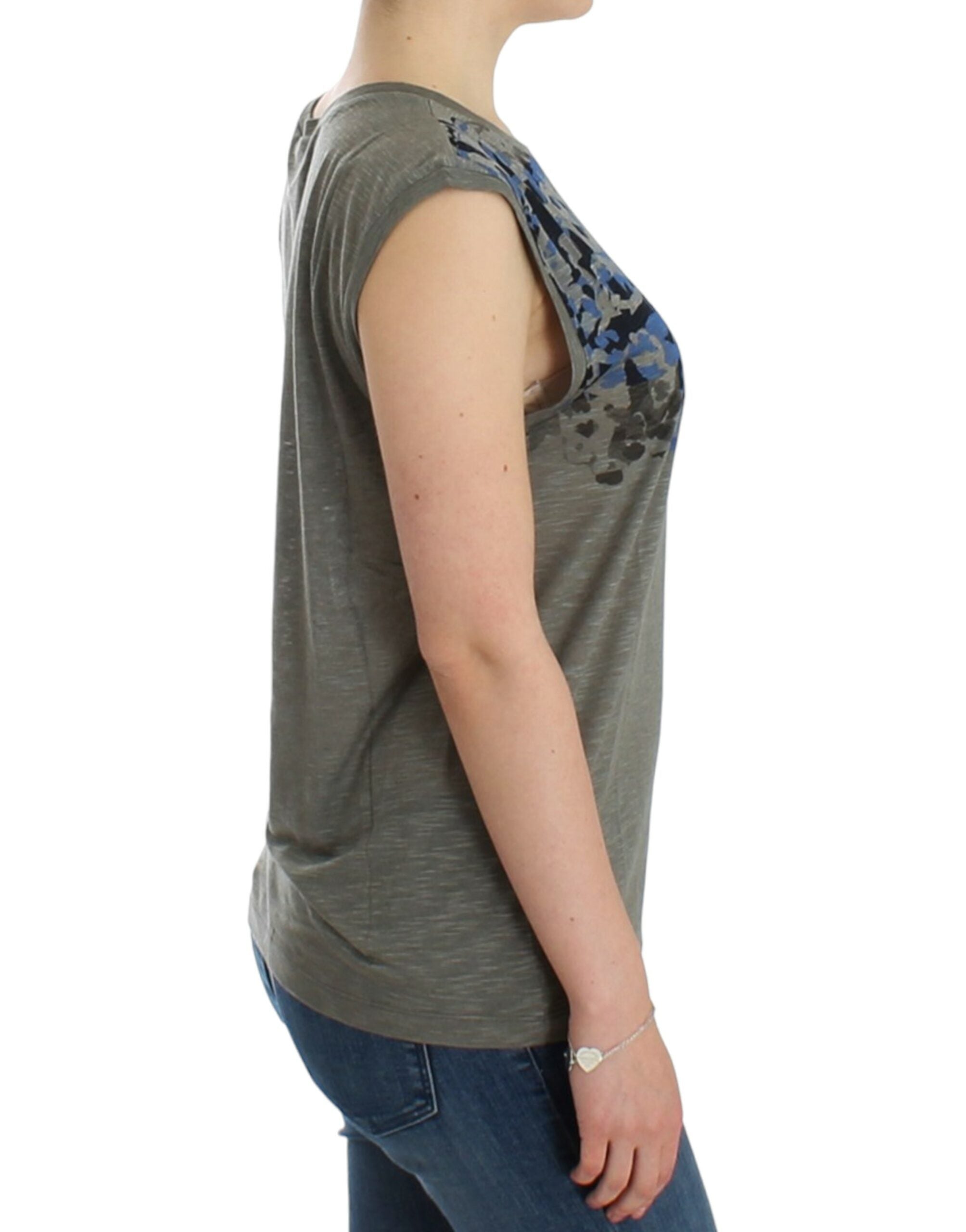 T-shirt sans manches imprimé Costume National Gris